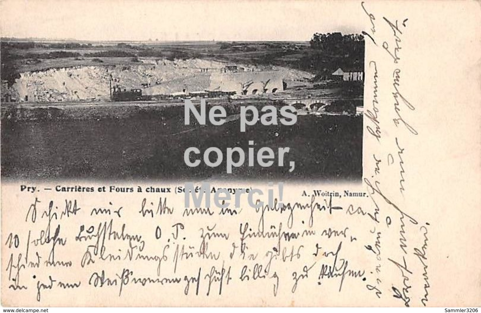 Pry-lez-Walcourt - Carrières Et Fours à Chaux (Société Anonyme) 1915 - Other & Unclassified