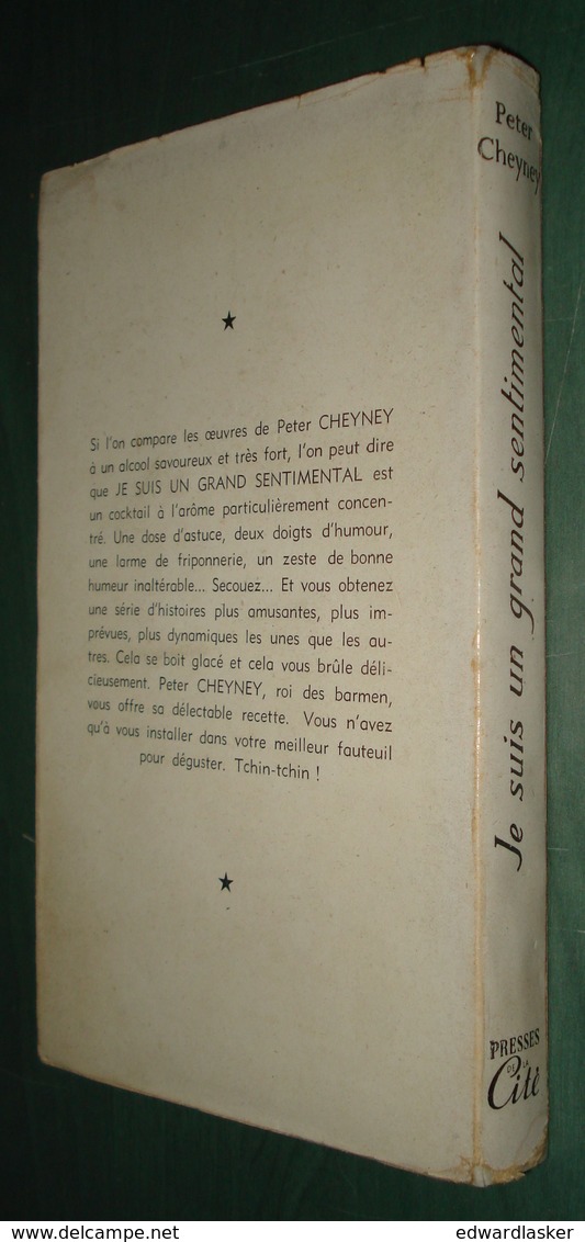 CHEYNEY Peter : Je Suis Un Grand Sentimental - 1948 - Presses De La Cité - Jaquette [2] - Presses De La Cité