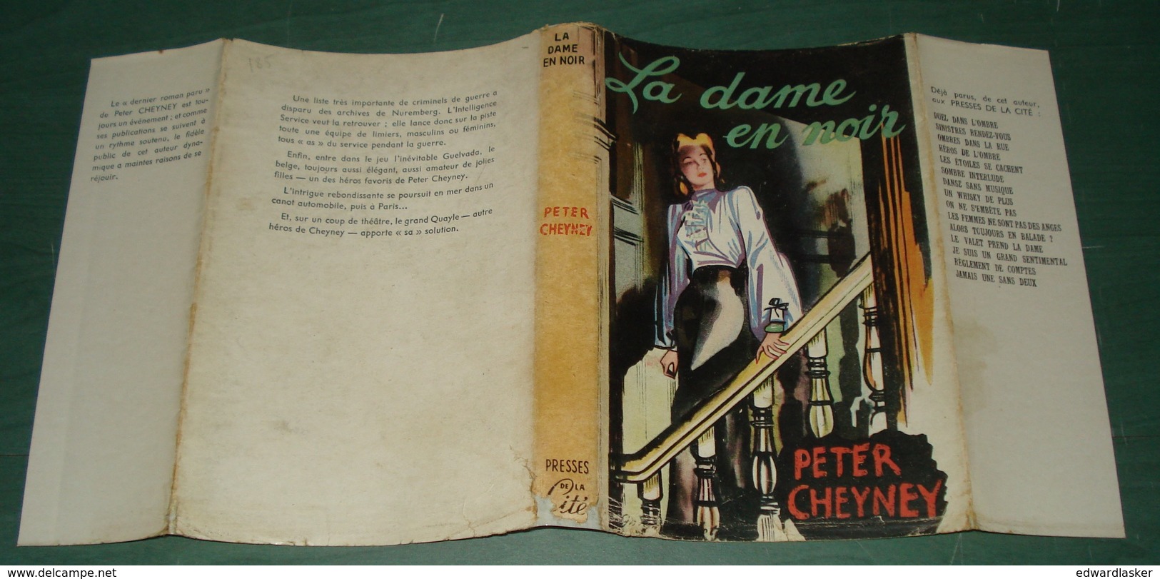 CHEYNEY Peter : La Dame En Noir - Novembre 1948 - Presses De La Cité - Jaquette - Presses De La Cité