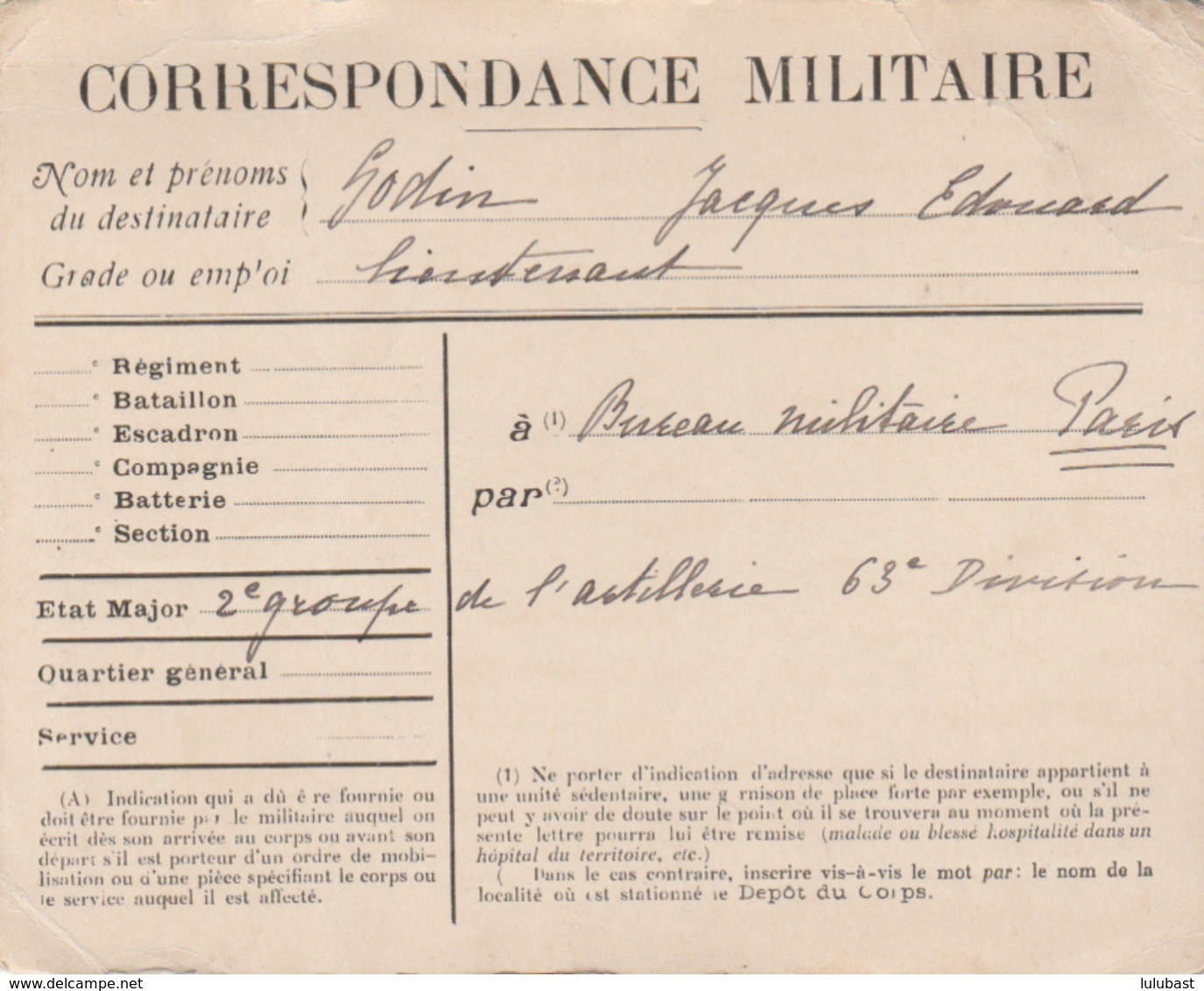 Carte De FM. Annonçant La Mort D'un Soldat Moins D'un Mois Après Le Début Du Conflit. (29 Août 14 Dans L'Aisne.) - WW I