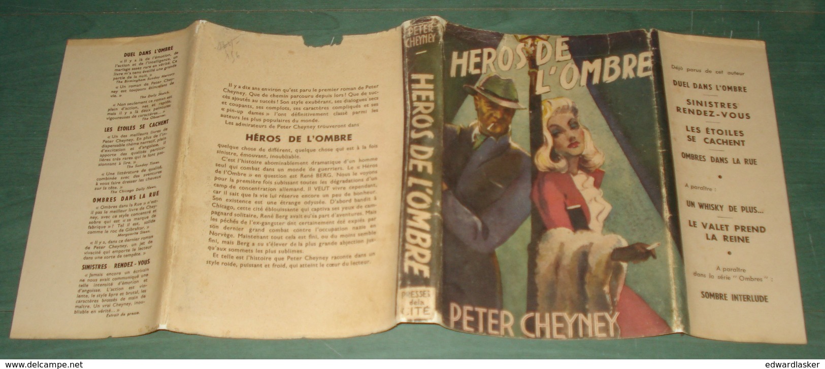 CHEYNEY Peter : Héros De L'Ombre - Février 1947 - Presses De La Cité - Cartonné Jaquette - Presses De La Cité