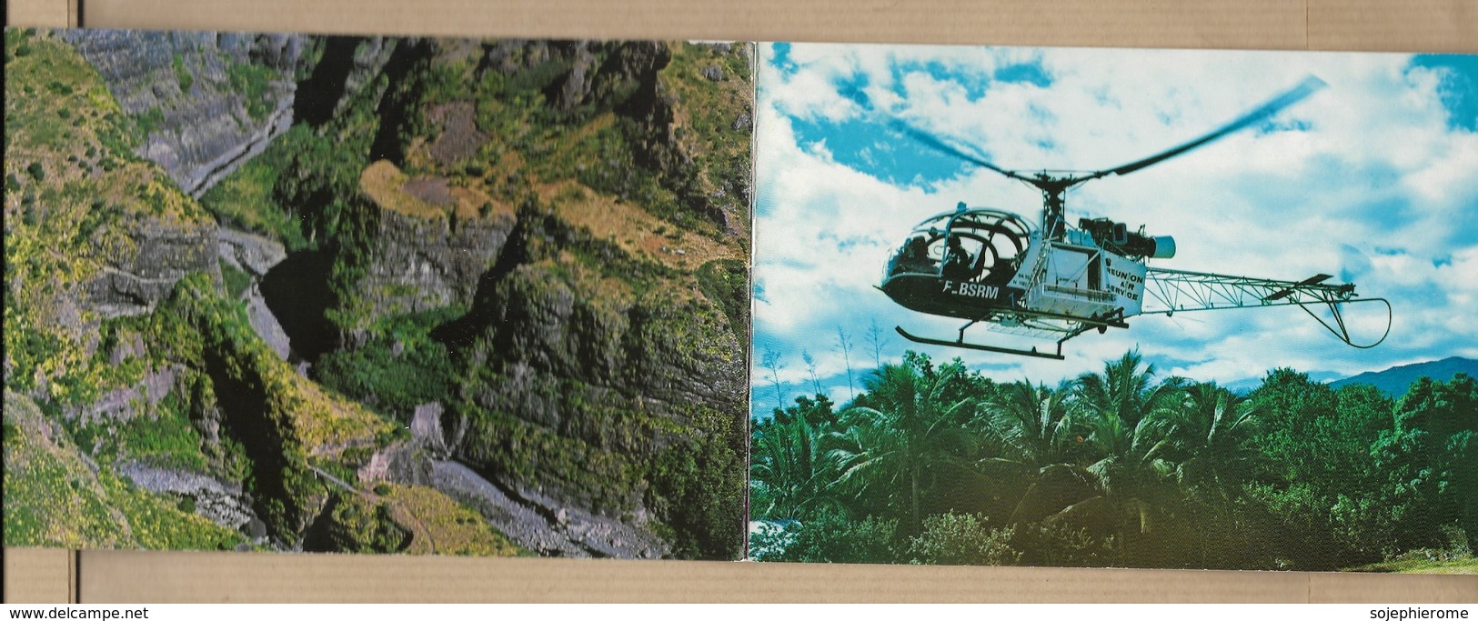 Cirque De Mafate île De La Réunion Vue D'hélicoptère Réunion Air Service Aéroport De Gillot Saint-Denis 2scans - Saint Denis