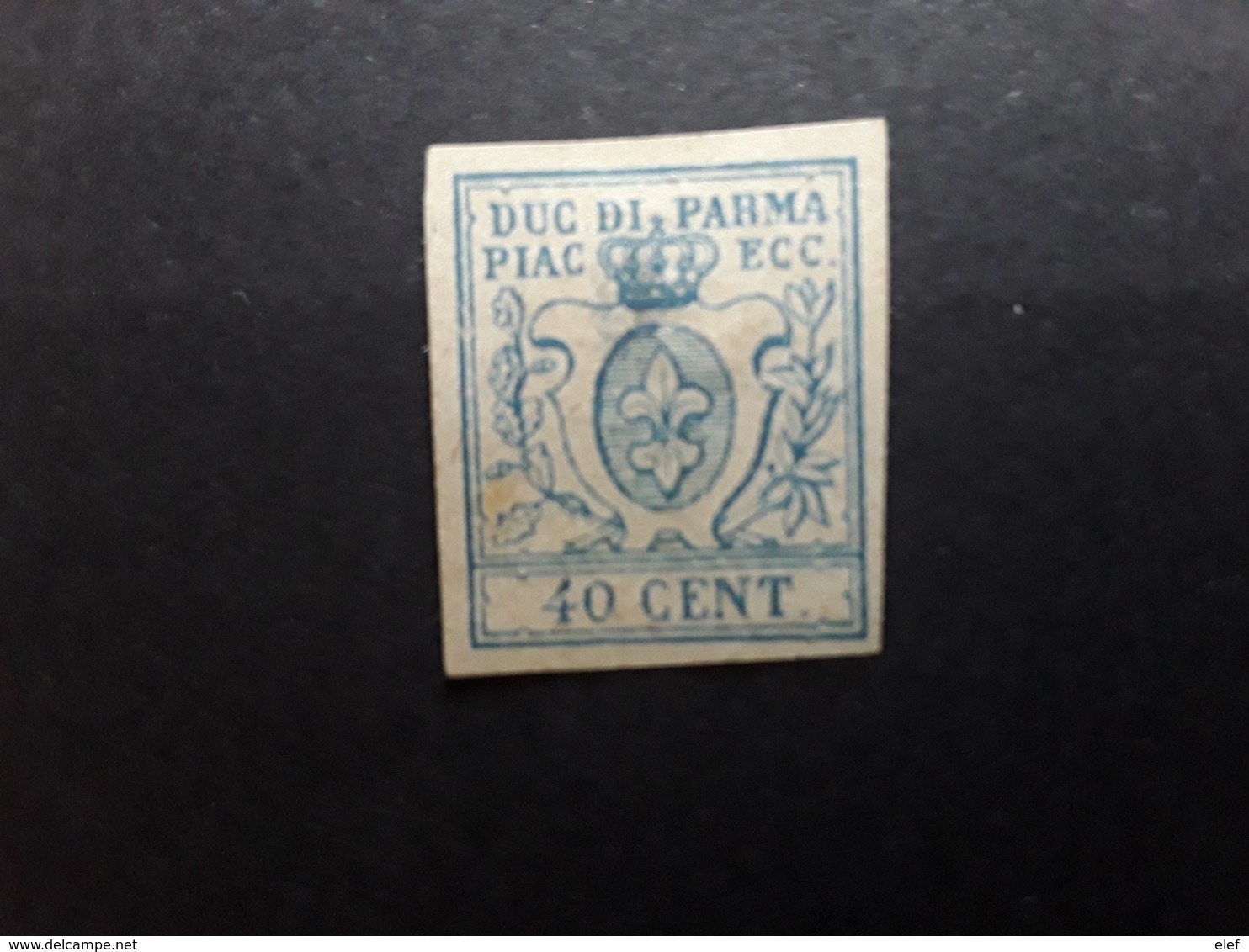 PARMA PARME 1857, Yvert No 11, 40 C Bleu  , Neuf (*) TB - Parma