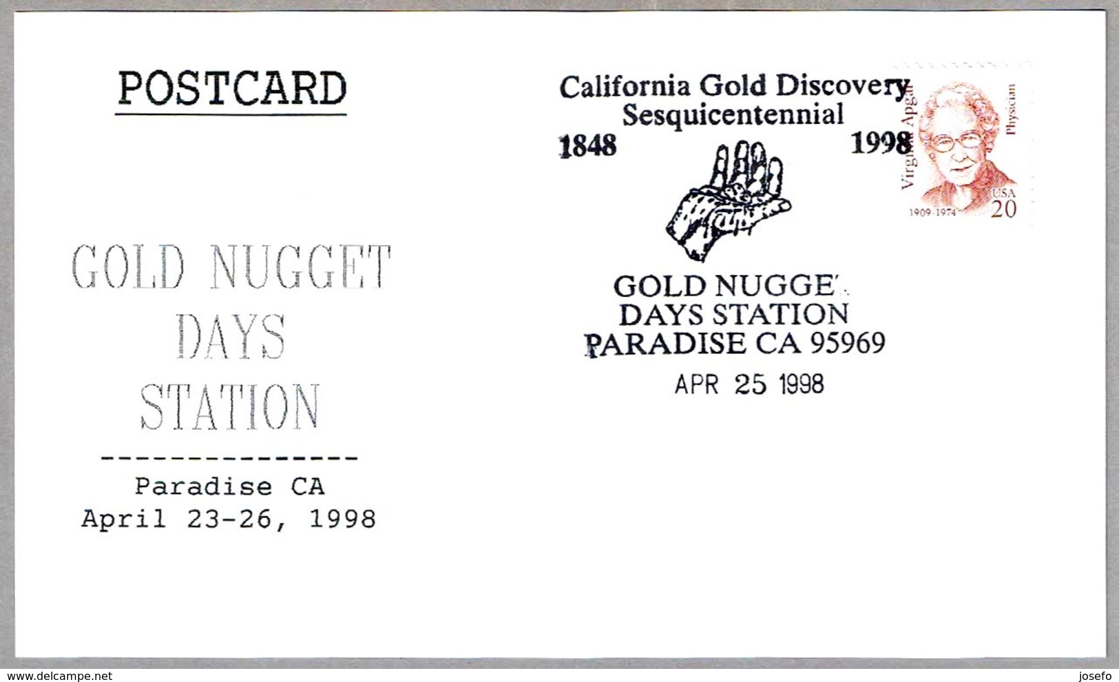 CALIFORNIA GOLD DISCOVERY - GOLD NUGGET DAYS - ORO. Paradise CA 1998 - Minerales