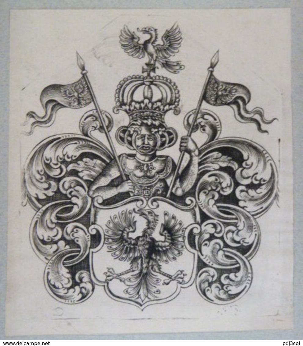 Vignette Héraldique XVIIIème - PRUSSE - Ex-libris