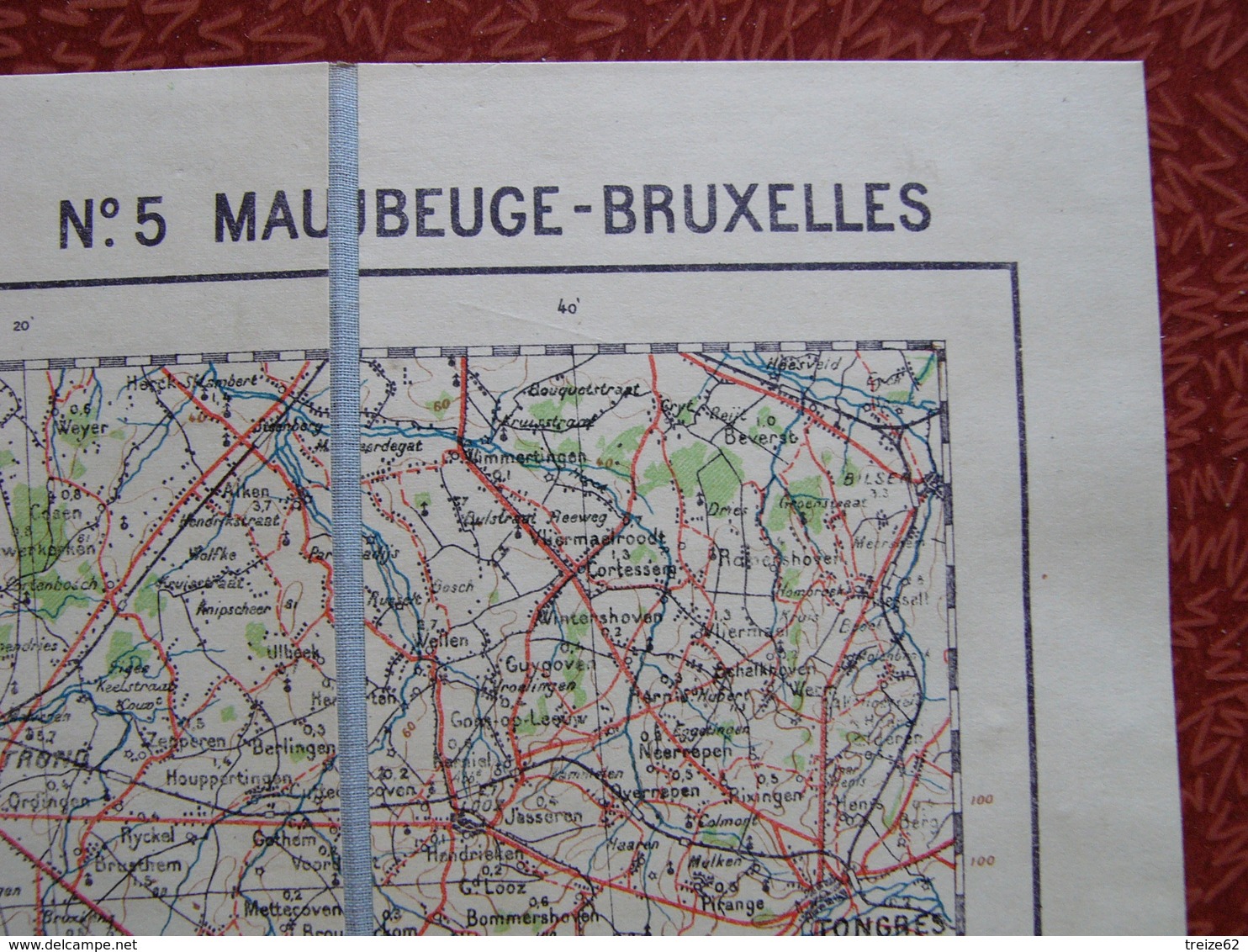 Carte Publiée Par L'Armée Entoilée Maubeuge Bruxelles Louvain Namur Charleroi Mons Dinant Grammont Bavay - Autres & Non Classés