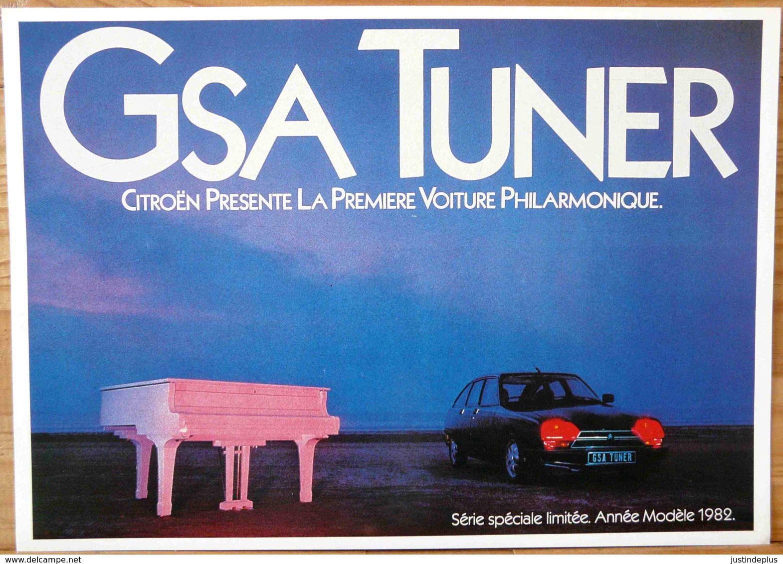 AFFICHE  PUBLICITE  GSA TUNER CITROEN PRESENTE LA PREMIERE VOITURE PHILARMONIQUE 1982 - Auto's