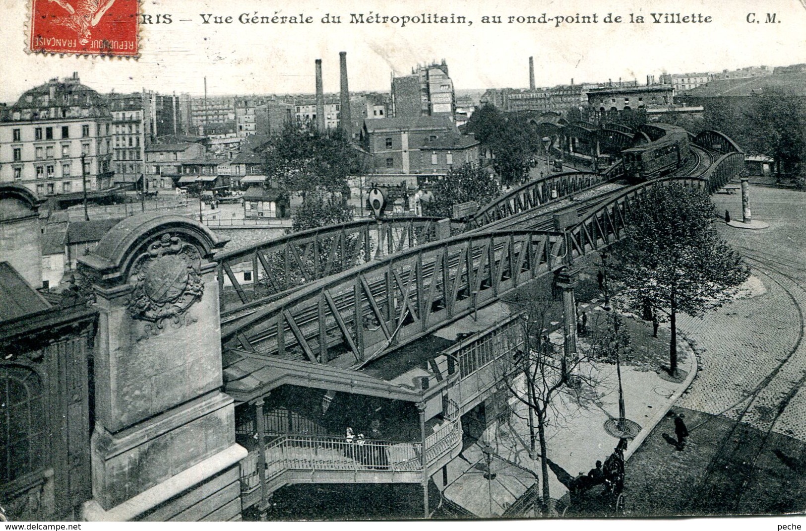 N°73487 -cpa Paris- Vue Générale Du Métropolitain - - Métro