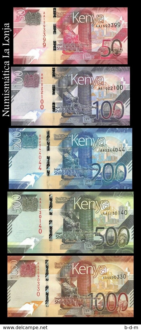 Kenia Kenya 50 100 200 500 1000 Shillings 2019 Pick New Design SC - Kenia