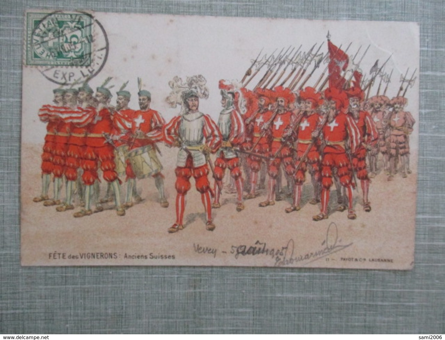 CPA ILLUSTREE SUISSE FETE DES VIGNERONS ANCIEN SUISSE ARMEE - Autres & Non Classés