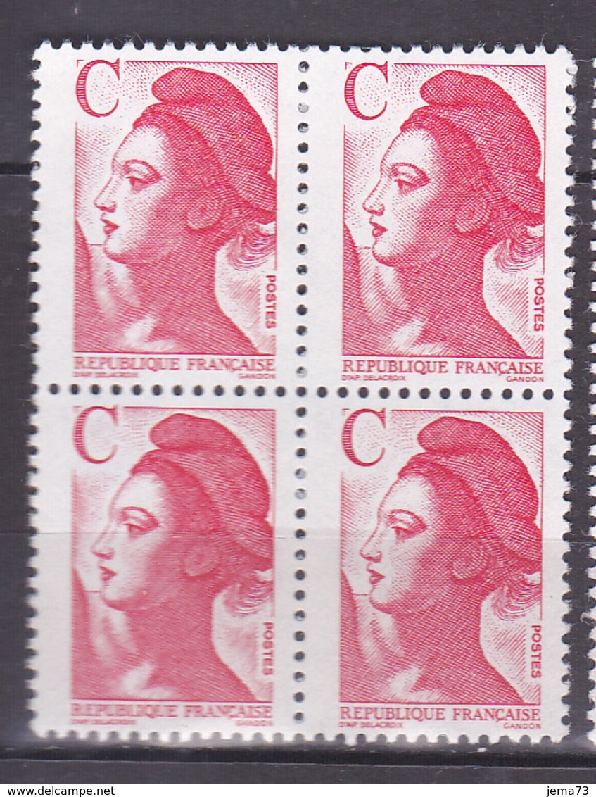 N° 2616 Type Liberté Avec La Lettre C:Beau Bloc De 4 Timbres Neuf Impeccable Sans Charnière - Neufs