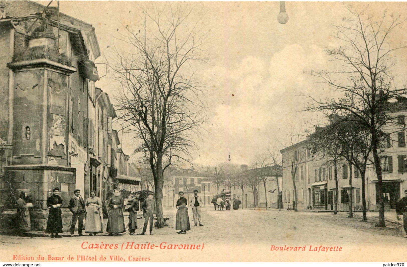 CAZERES - Boulevard Lafayette Attelage De Boeufs - Autres & Non Classés
