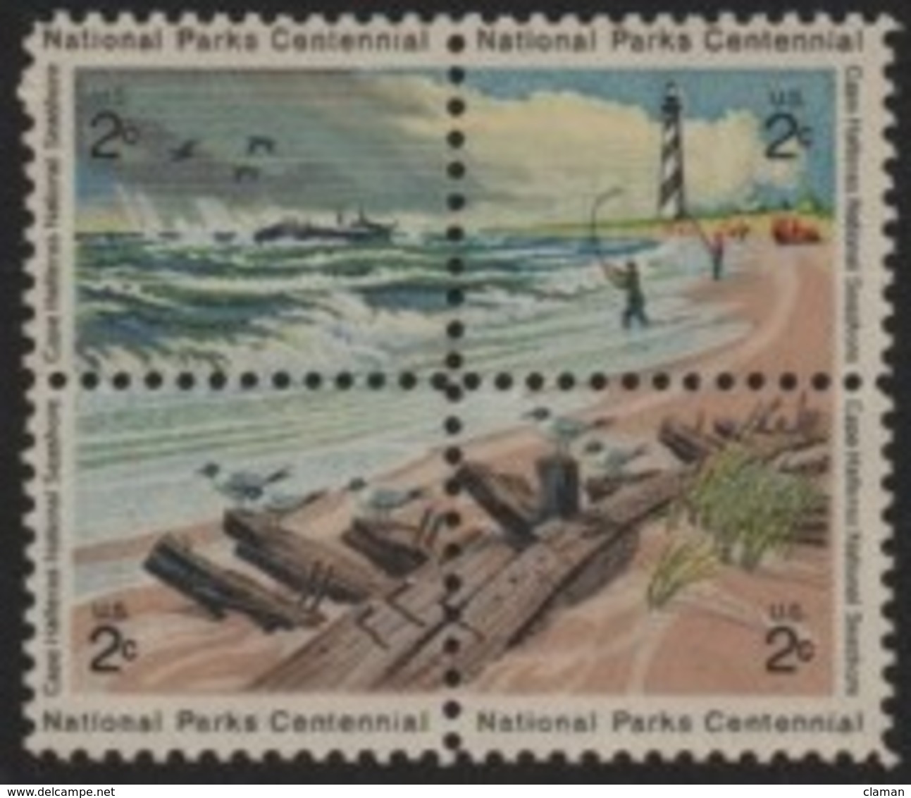 United States (USA) 1972 National Parks Centennial-Centenaire Parcs Nationaux (II) Cap Beach ** - Unused Stamps