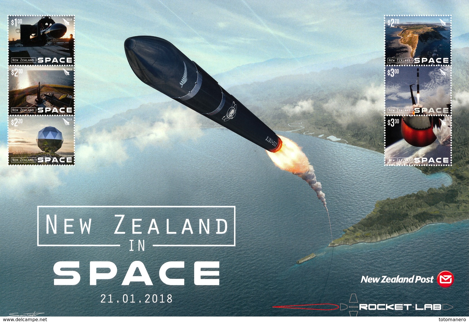 NEW ZEALAND 2018, NEW ZEALAND IN SPACE Sheetlet** - Nuevos
