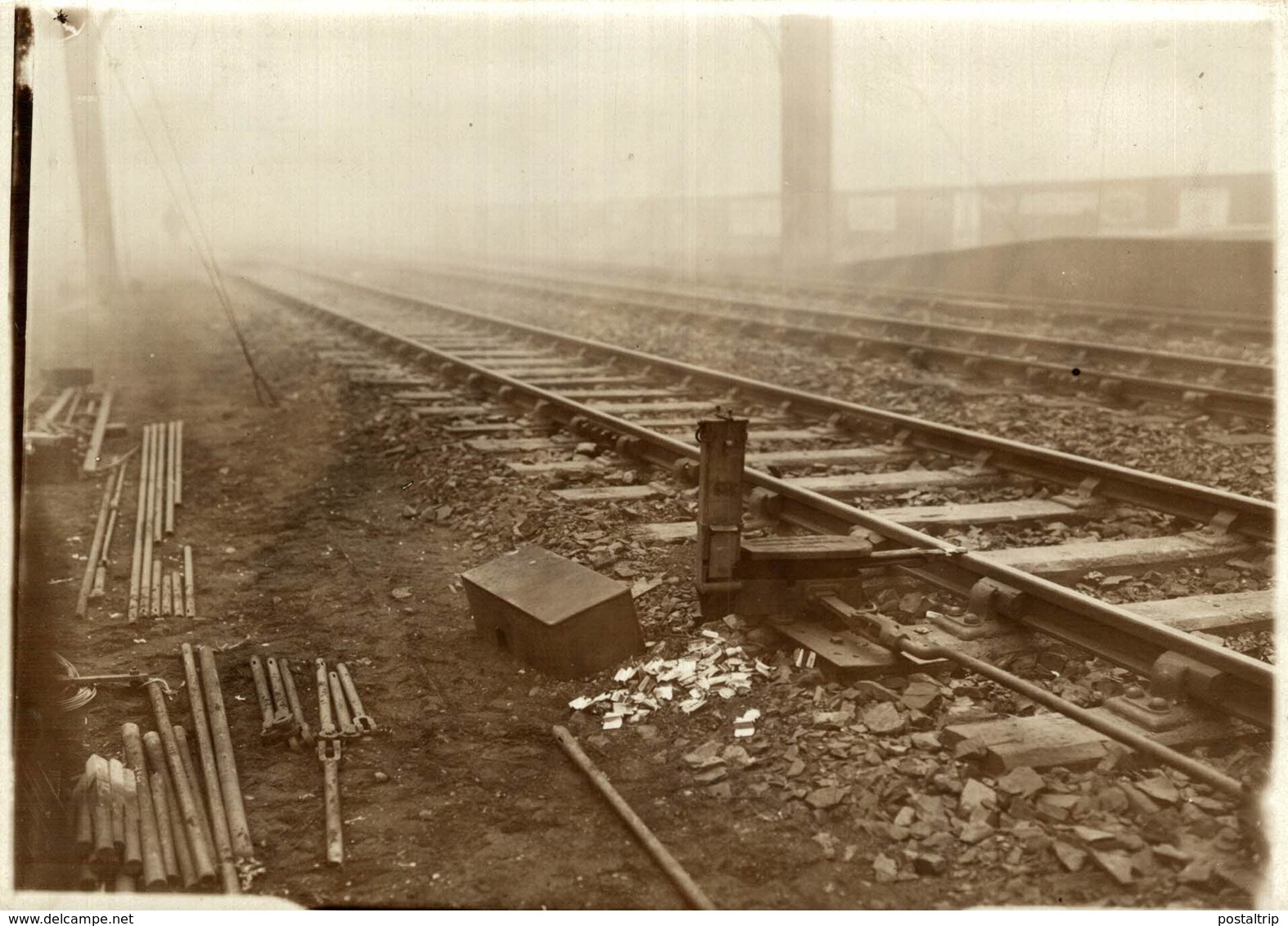 SEE BACK Train Railway Trein   16*12CM Fonds Victor FORBIN 1864-1947 - Trenes