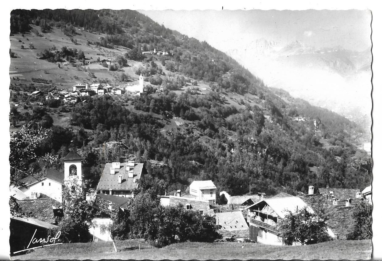 CPSM Dentelée En NB Et En GF De SAINTE FOY  TARENTAISE  (73)  -  Le  Chef - Lieu  Et  Villaroger   //   TBE - Other & Unclassified