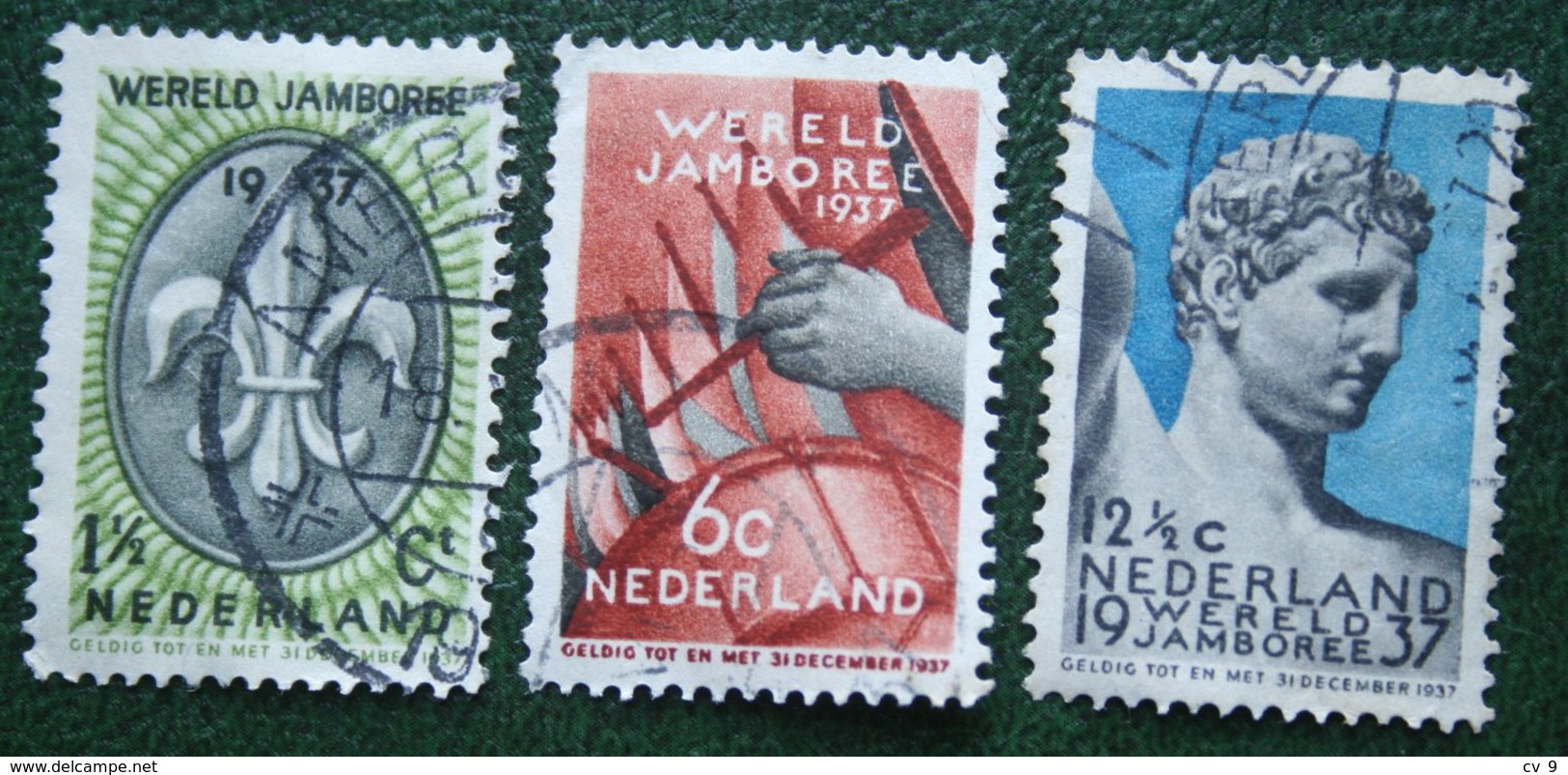 Wereld Jamboree Vogelenzang NVPH 293-295 (Mi 301-303) 1937 Gestempeld / USED NEDERLAND / NIEDERLANDE - Oblitérés