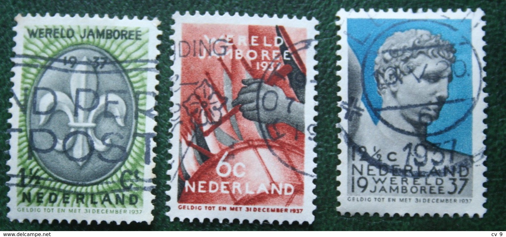 Wereld Jamboree Vogelenzang NVPH 293-295 (Mi 301-303) 1937 Gestempeld / USED NEDERLAND / NIEDERLANDE - Gebraucht