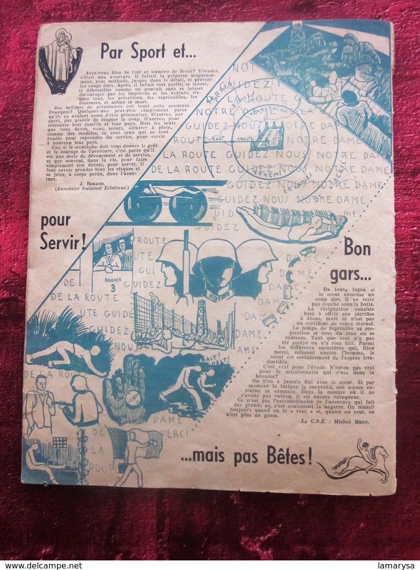 SCOUT 1947 SCOUTISME BADEN POWELL-EVADE LES EVASIONS LES+CELEBRE-57 HOMMES DANS 1 TUYAU-CHANT DES MARAIS-JEUX PRISONNIER