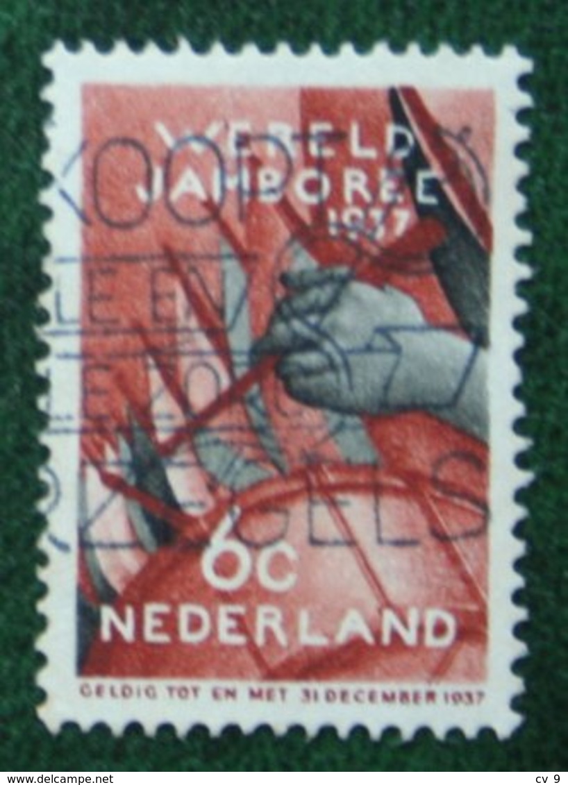 6 Ct Wereld Jamboree Vogelenzang NVPH 294 (Mi 302) 1937 Gestempeld / USED NEDERLAND / NIEDERLANDE - Gebraucht