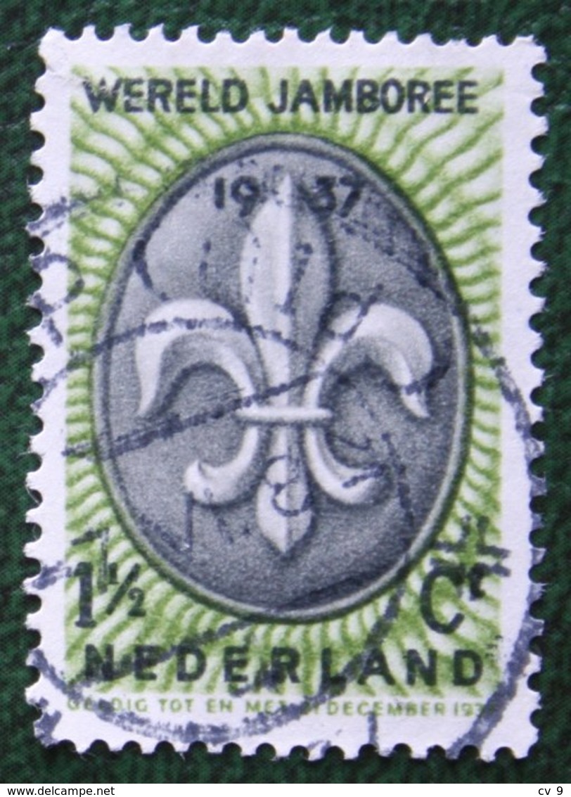 1½ Ct Wereld Jamboree Vogelenzang NVPH 293 (Mi 301) 1937 Gestempeld / USED NEDERLAND / NIEDERLANDE - Gebraucht