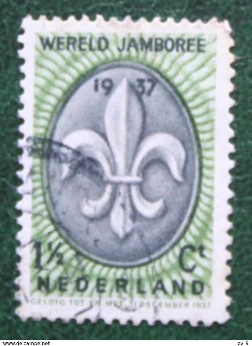 1½ Ct Wereld Jamboree Vogelenzang NVPH 293 (Mi 301) 1937 Gestempeld / USED NEDERLAND / NIEDERLANDE - Gebraucht