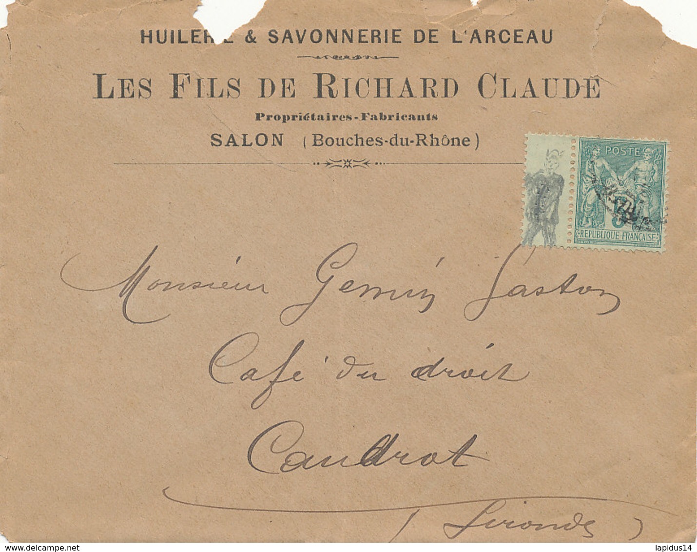 FA 1379- FACTURE  -HUILERIE SAVONNERIE   LES FILS DE RICHARD CLAUDE  SALON  1899 (bouches Du Rhone ) - Chemist's (drugstore) & Perfumery