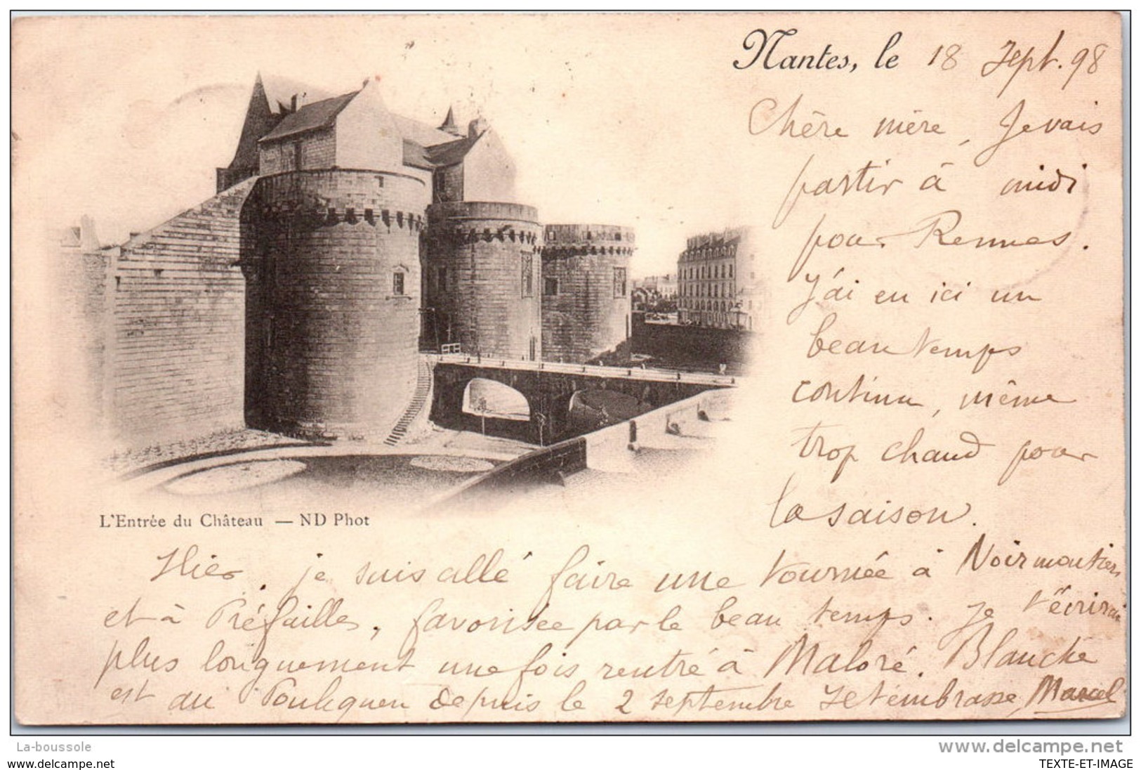 44 NANTES - L'entrée Du Chateau - Nantes