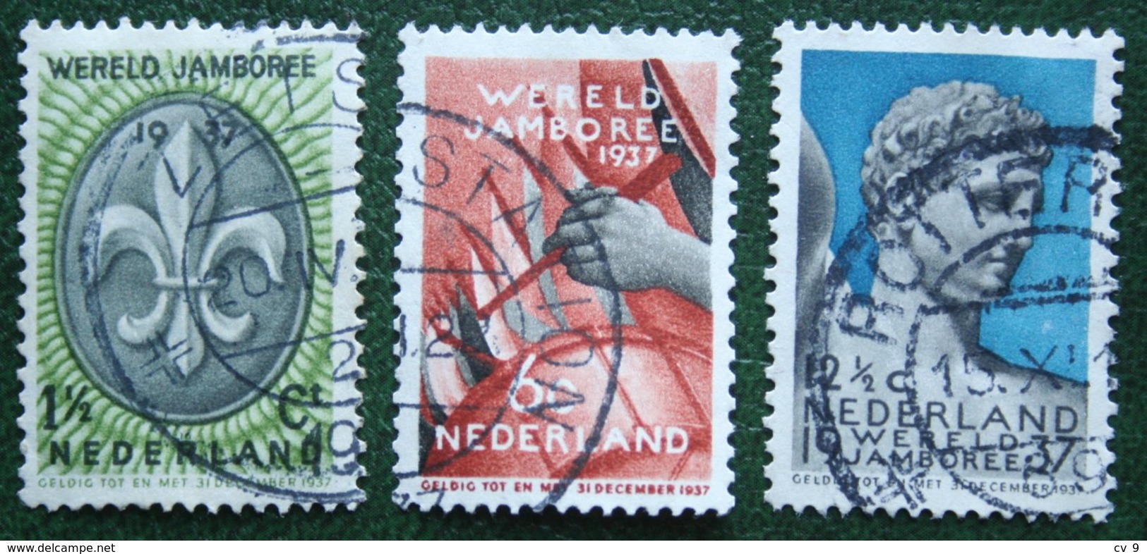 Wereld Jamboree Vogelenzang NVPH 293-295 (Mi 301-303) 1937 Gestempeld / USED NEDERLAND / NIEDERLANDE - Gebraucht