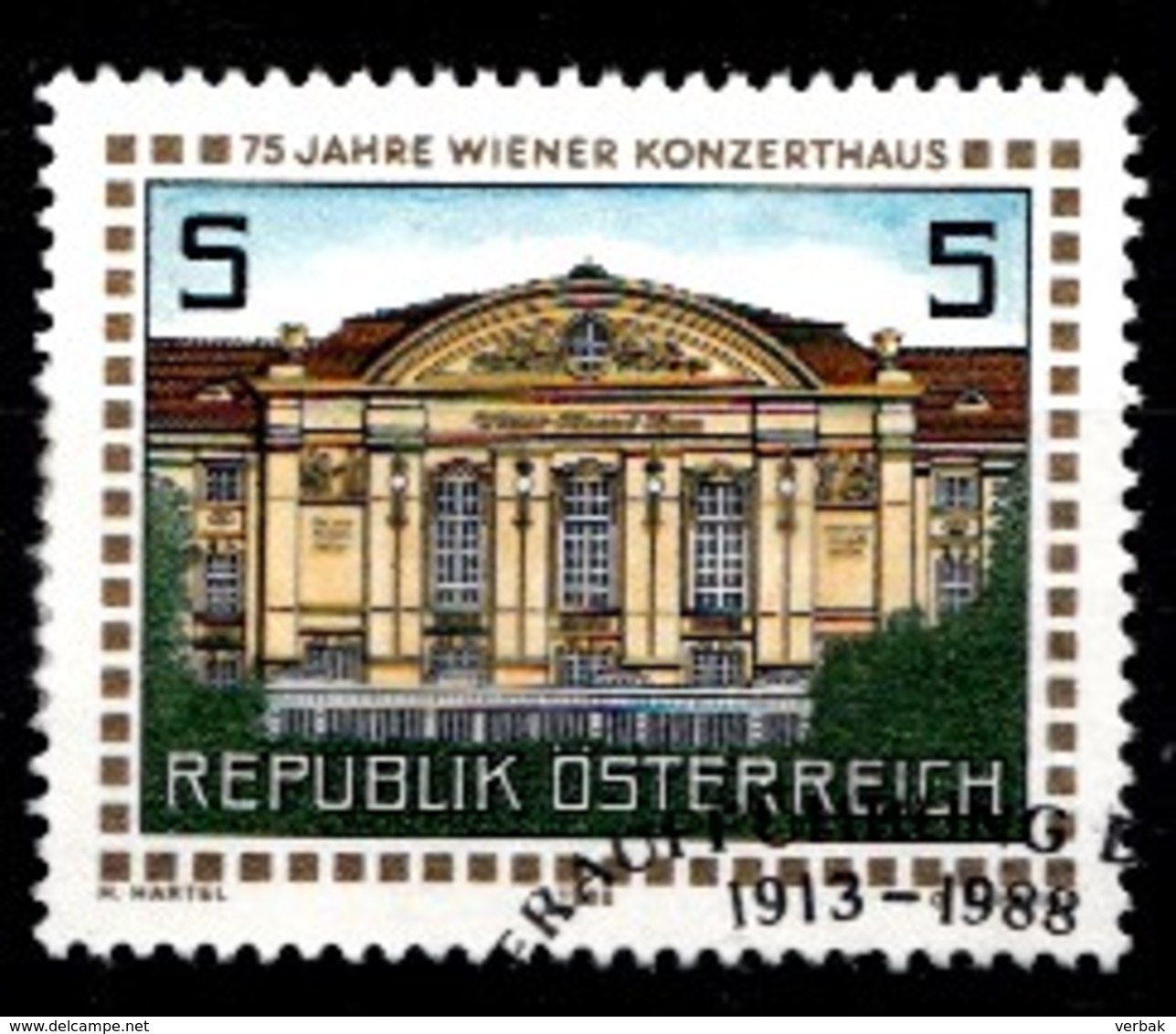 Autriche 1988 Mi.Nr: 1937 Wiener Konzerthaus  Oblitèré / Used / Gebruikt - Oblitérés