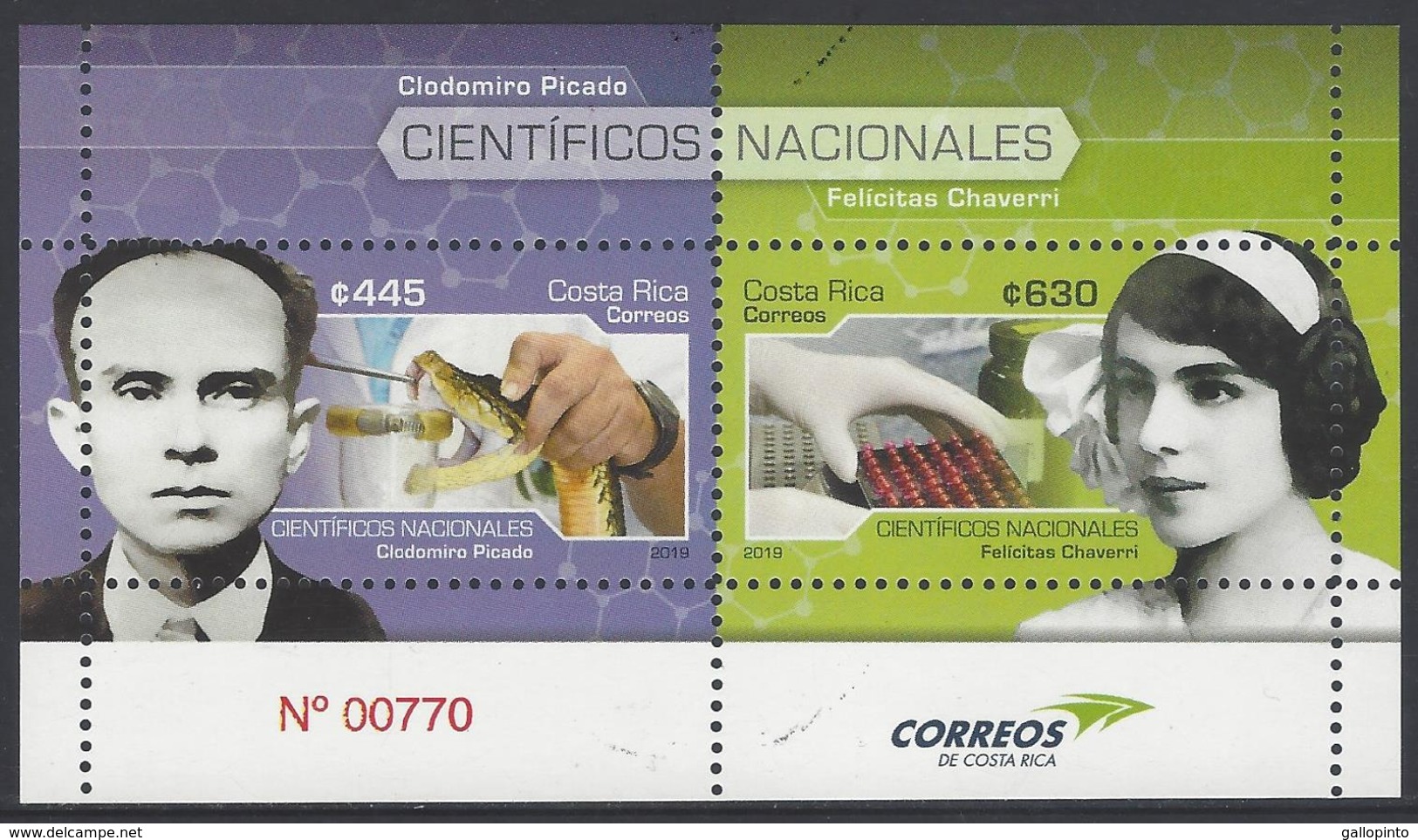 COSTA RICA CIENTÍFICOS NACIONALES, NATIONAL SCIENTISTS MNH 2019 NEW - Costa Rica