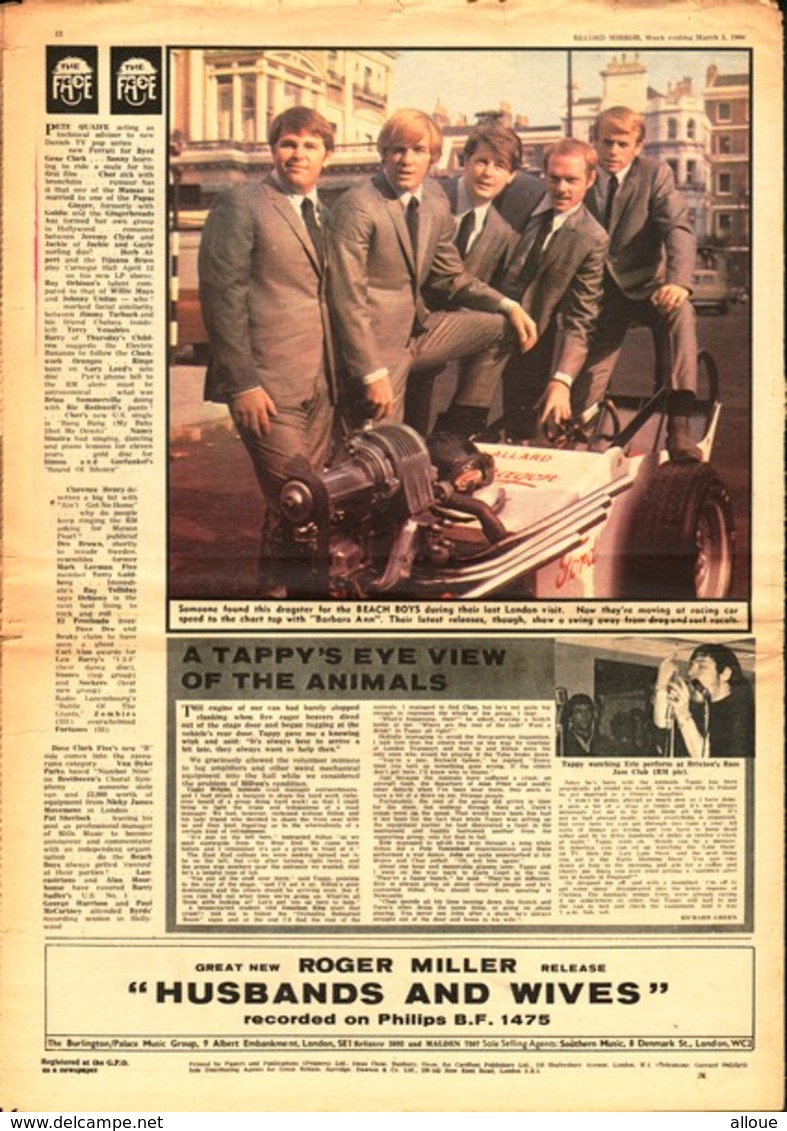 RECORD MIRROR - N° 260 MARS 1966 - WALKER BROTHERS - WHO - BEACH BOYS - BEATLES - HOLLIES - TOM JONES - Collections