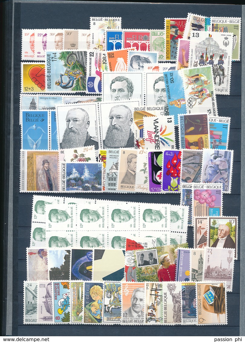 BELGIQUE FACIALE EN CLASSEUR SURTAXE NON COMPTE  56902 FB SOIT 1410 EUROS TIMBRES SANS CHARNIERE POSTFRIS MNH