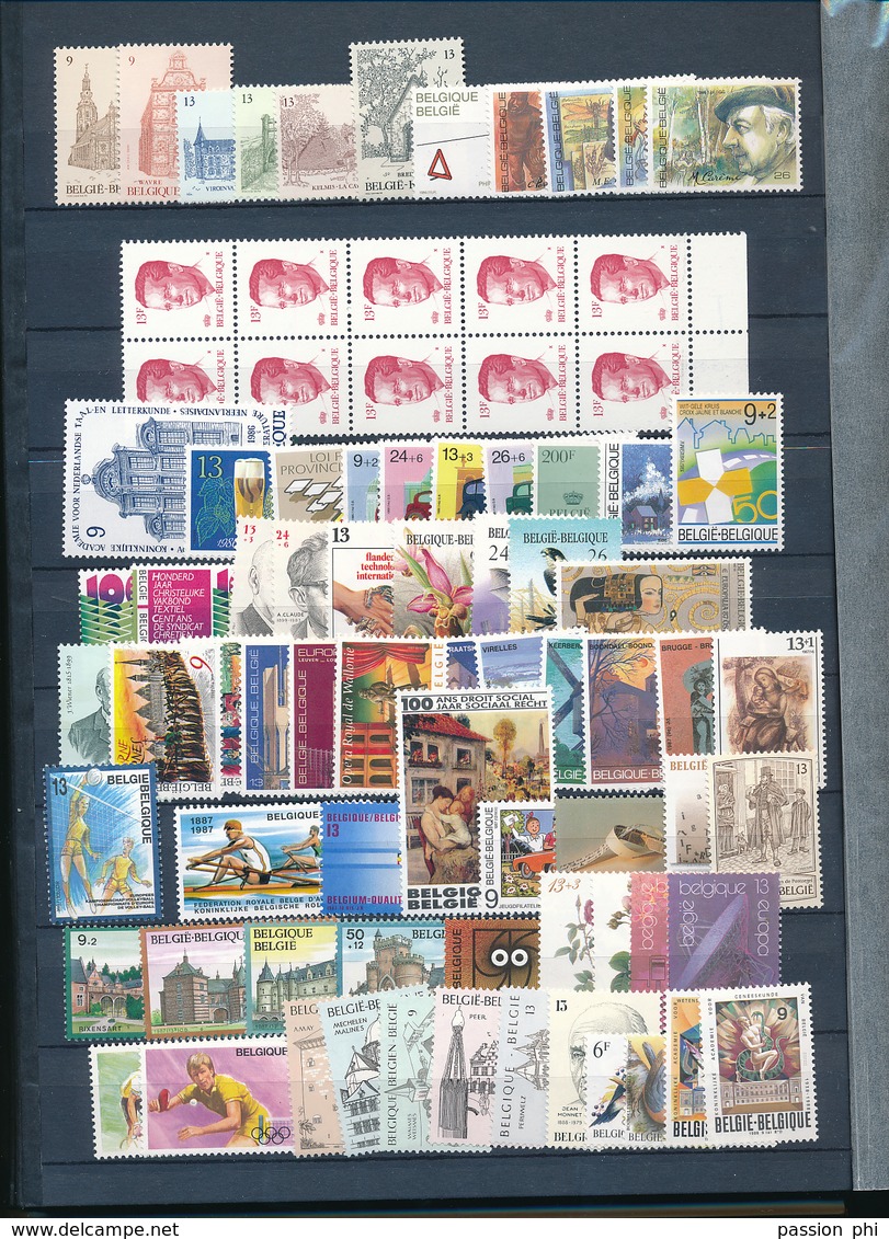 BELGIQUE FACIALE EN CLASSEUR SURTAXE NON COMPTE  56902 FB SOIT 1410 EUROS TIMBRES SANS CHARNIERE POSTFRIS MNH