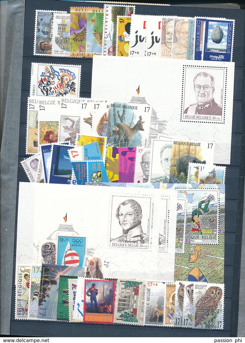 BELGIQUE FACIALE EN CLASSEUR SURTAXE NON COMPTE  56902 FB SOIT 1410 EUROS TIMBRES SANS CHARNIERE POSTFRIS MNH