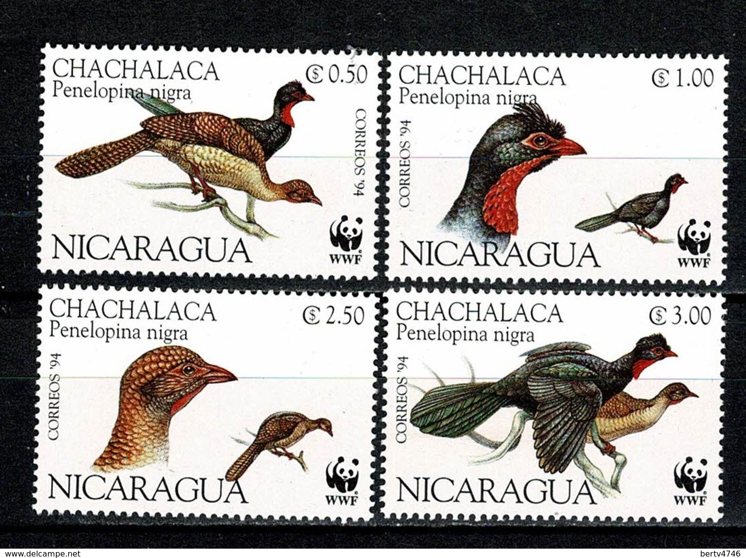 Nicaragua 1994 Yv 1911/14** - Mi 3455/58** - SG 3509/12**   MNH - Nicaragua