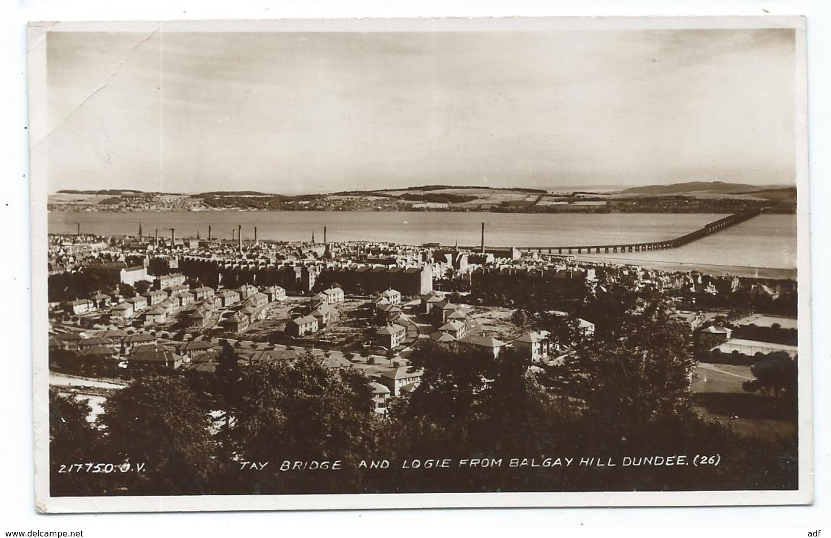 CPSM TAY BRIDGE AND LOGIE FROM BALGAY HILL DUNDEE, Format 9 Cm Sur 14 Cm Environ, ECOSSE - Angus