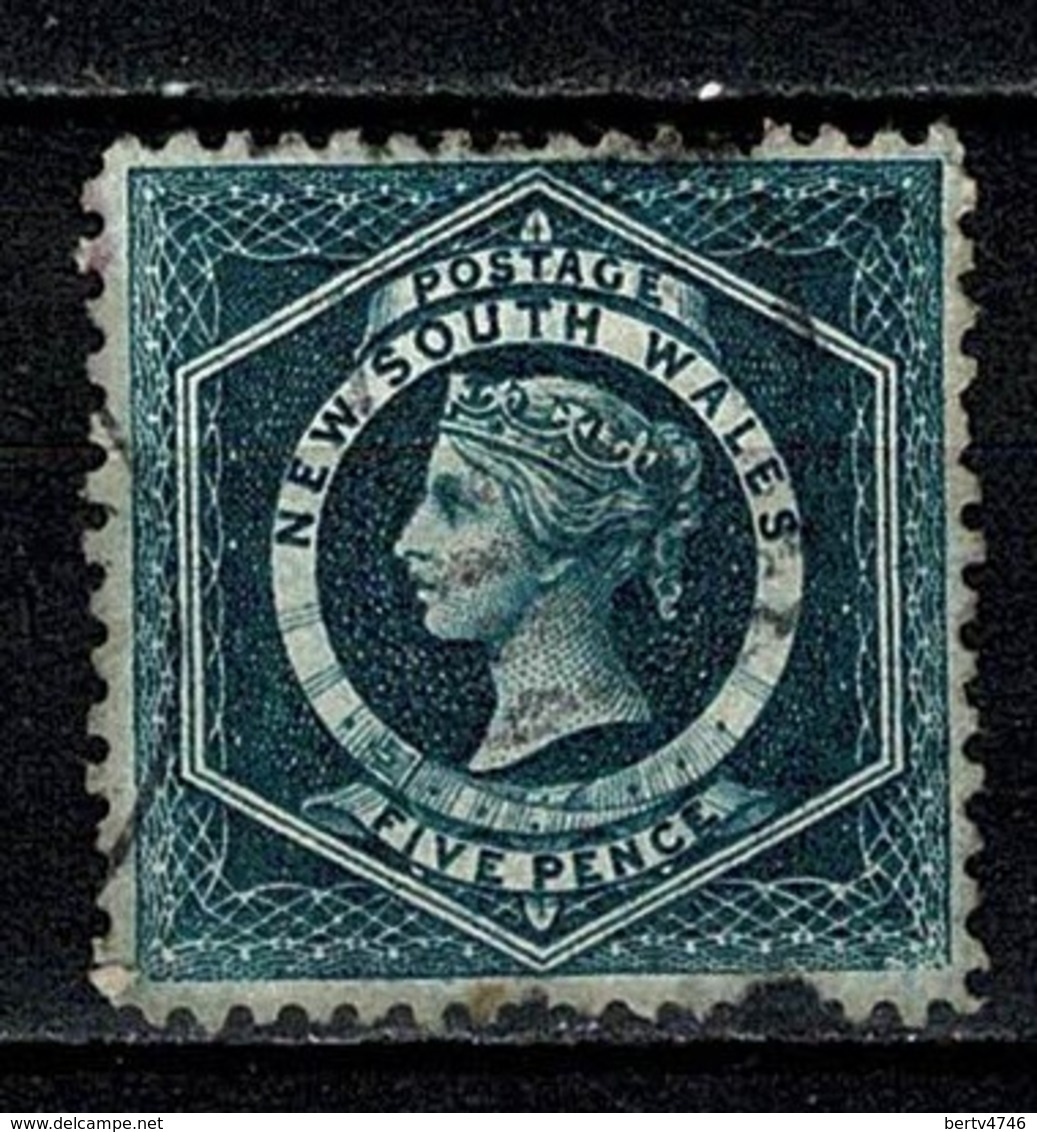 New South Wales 1871/82 Yv 49 Five Pence  Used (2 Scans) - Oblitérés