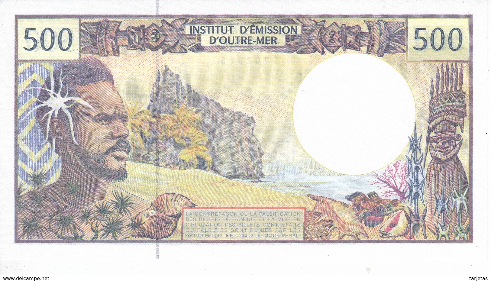 BILLETE DE OUTRE MER DE 500 FRANCS  (BANKNOTE) SIN CIRCULAR-UNCIRCULATED - French Pacific Territories (1992-...)