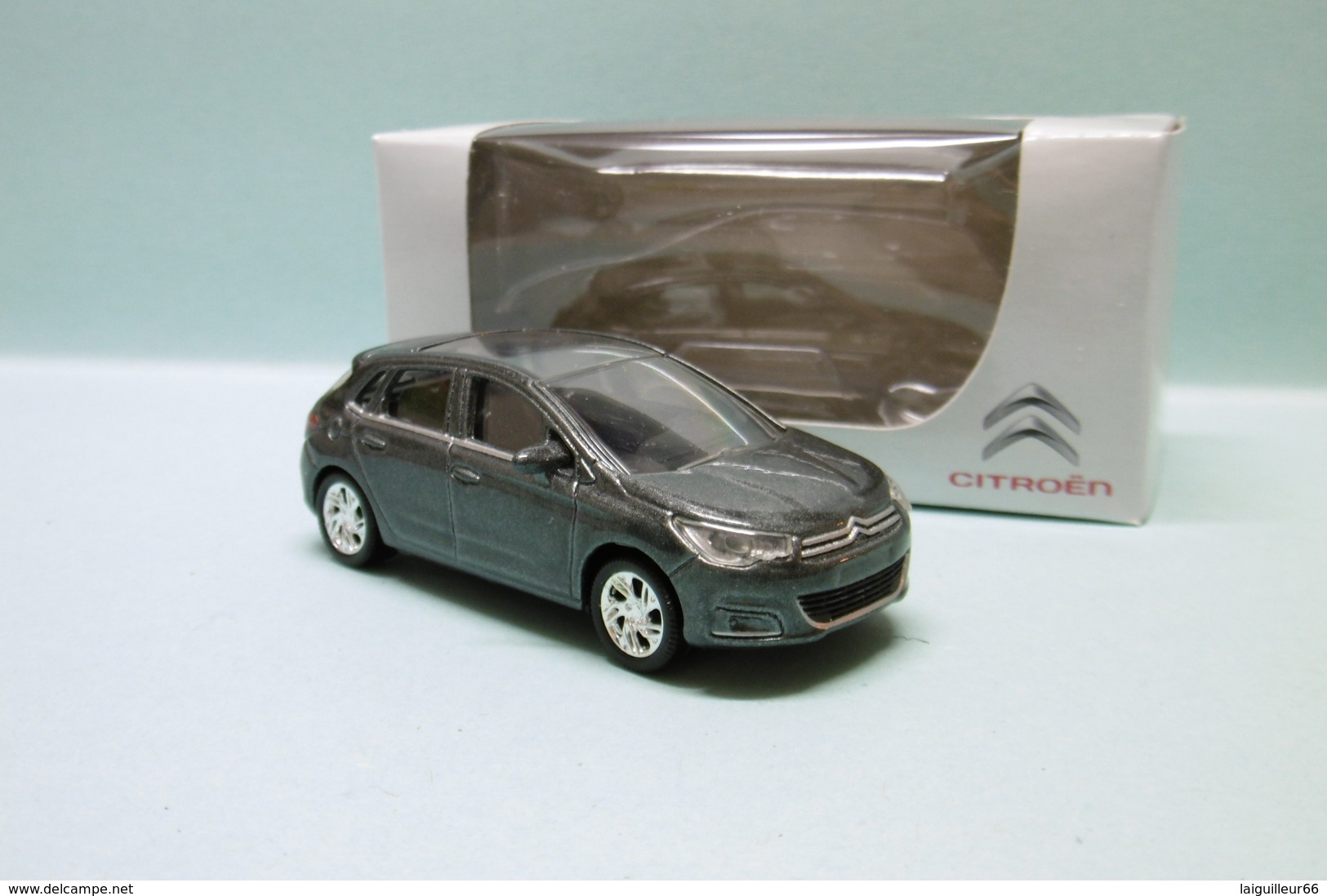 Norev - CITROEN C4 Gris Foncé Métallisé Neuve NBO 3 Inches 1/64 - Norev