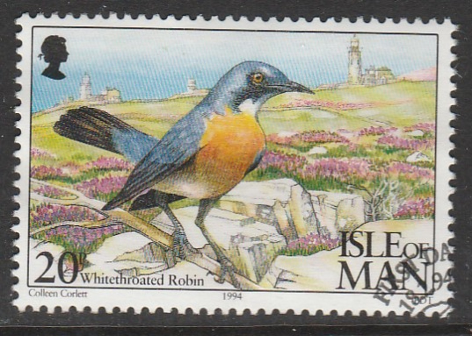 Isle Of Man 1994 Ornithological Observatory Of Calf Of Man 20 P Multicolored SW 560 O Used - Isle Of Man