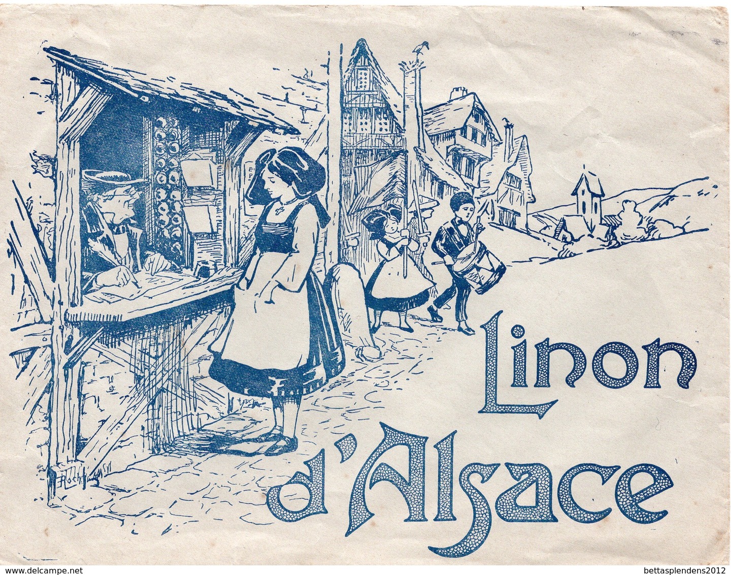 Enveloppe Avec Scène Alsacienne - LINON D'ALSACE - Advertising