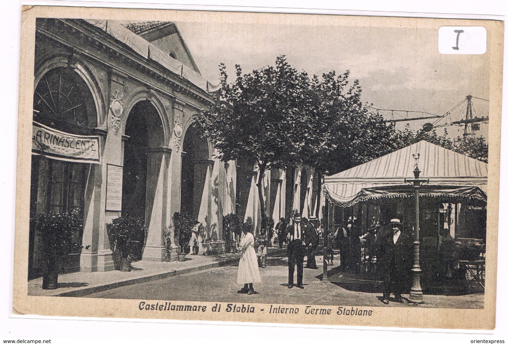 Castellammare Di Stabia Napoli 1904   Interno Terme Stabiane Animatissima Gazebo Anni 30 - Napoli (Naples)