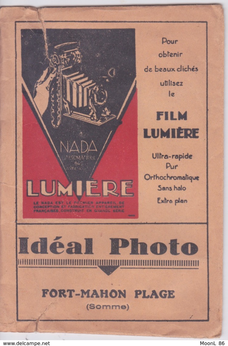 Pochette De Photos (vide) FILM  LUMIERE - Photographie  IDEAL PHOTO  FORT MAHON PLAGE SOMME - Matériel & Accessoires