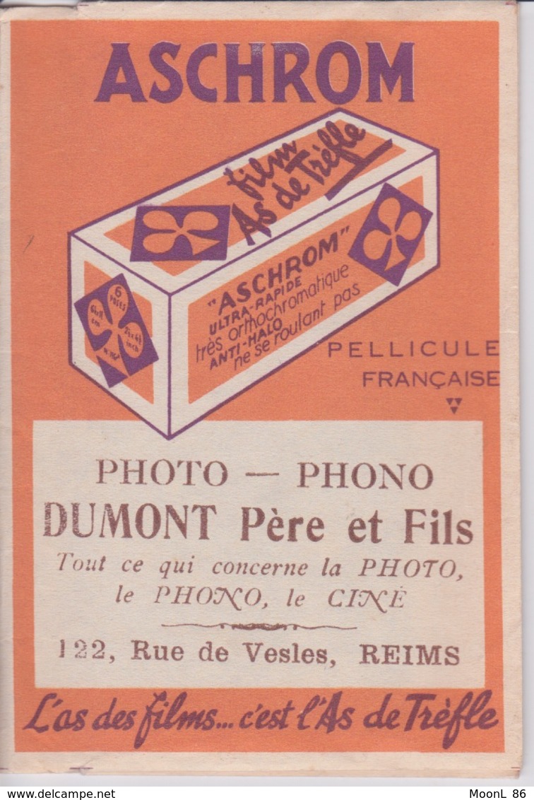 Pochette De Photos (vide) - AS DE TREFLE PHOTOGRAPHE DUMONT PERE ET FILS 122 RUE VESLES A REIMS - ASCHROM PELLICULE FR - Matériel & Accessoires