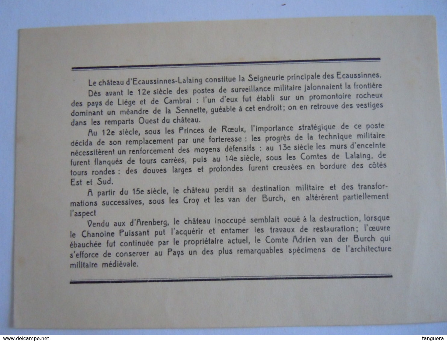 Château D'Ecaussinnes-Lalaing 12 Cartes Vue Phototon Série 1 Nels - Ecaussinnes