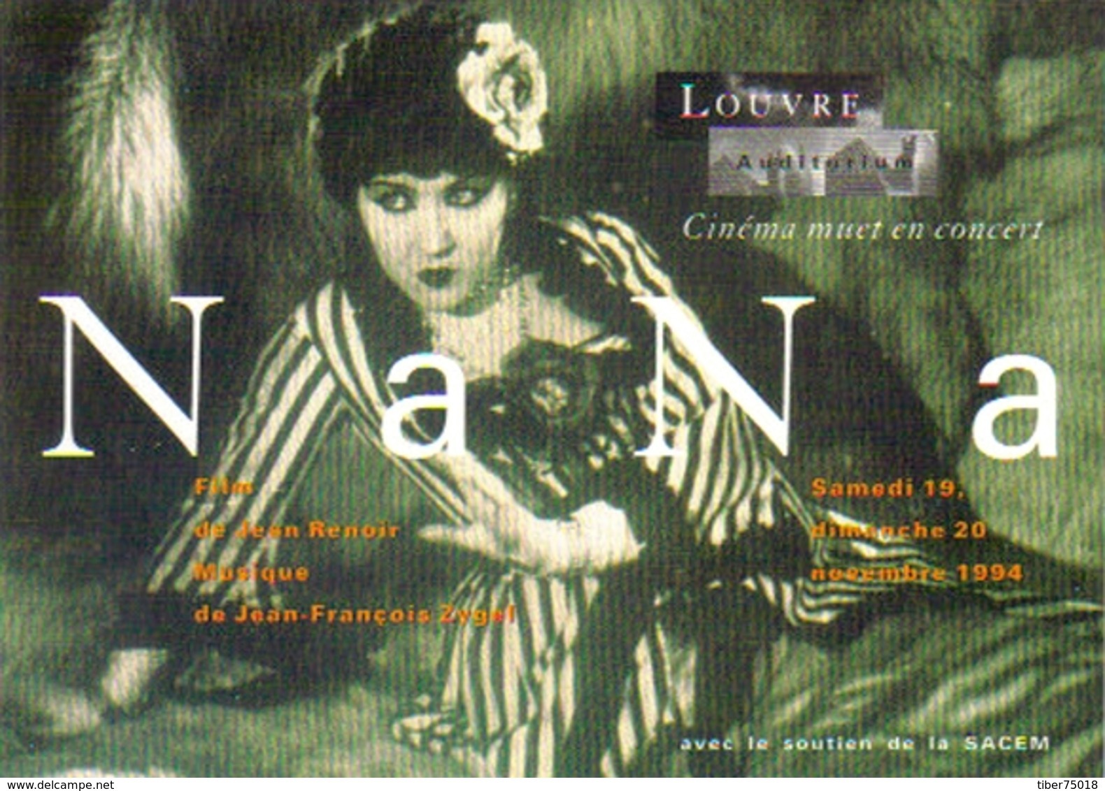 Carte Postale "Cart'Com" - Série Spectacle, Cinéma, Film - Louvre Auditorium - Nana (Catherine Hessling) De Jean Renoir - Affiches Sur Carte