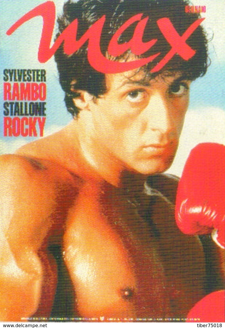 Carte Postale (Promocard - Italie) Magazine Max (acteur) Sylvester Stallone (Rambo - Rocky) - Acteurs