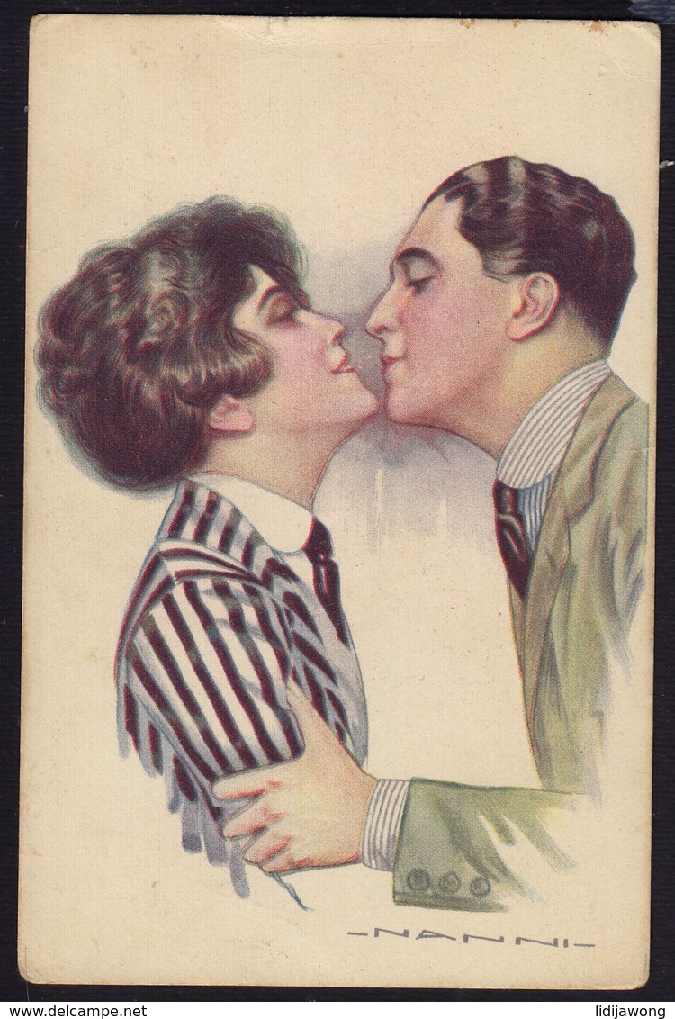 NANNI - LOVERS LOVE OLD POSTCARD (see Sales Conditions) - Nanni