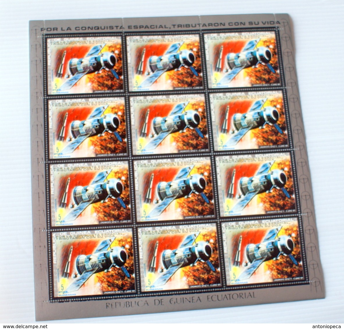 GUINEA EQUATORIALE COLLECTION HERO OF THE SPACE 7 COMMEMORATIVE SHEETS OF 12 MNH** - Collections